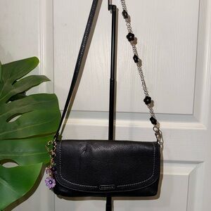 Coach Black Crossbody Bag with Floral Accents